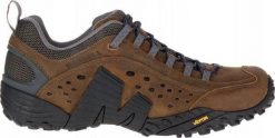 Buty trekkingowe męskie Merrell Intercept brązowe r. 48 (J598633). Brązowe buty trekkingowe męskie Merrell, bez wzorów, bez zapięcia. Za 573.48 zł.