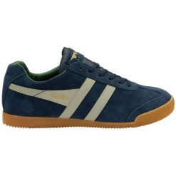 Sneakersy Gola Harrier Suede. Niebieskie buty sportowe na co dzień męskie Gola, l, bez wzorów, casualowe, bez ramiączek, bez kaptura. Za 418.30 zł.