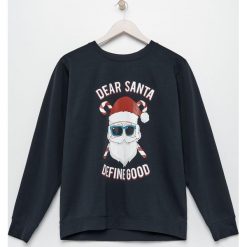 Świąteczna bluza męska - Granatowy. Bluzy nierozpinane męskie marki Sinsay. W wyprzedaży za 29.99 zł.