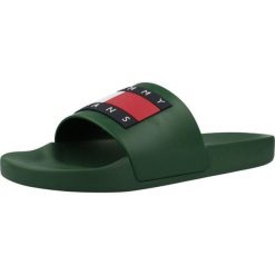 Sandały TOMMY JEANS EM0EM01191 Zielony. Zielone sandały męskie Tommy Hilfiger, z gumy, bez zapięcia. Za 195.99 zł.
