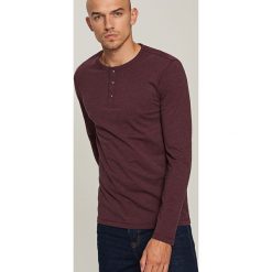 Koszulka z długim rękawem basic - Bordowy. T-shirty męskie marki Reserved. Za 39.99 zł.