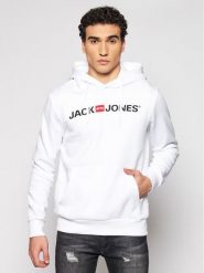 Jack & Jones Bluza Corp Old Logo 12137054 Biały Regular Fit. Białe bluzy nierozpinane męskie Jack & Jones, m, bez wzorów, z syntetyku, bez ramiączek, bez kaptura. Za 119.99 zł.