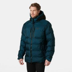 Kurtka z kapturem Helly Hansen Park. Niebieskie kurtki męskie Helly Hansen, m, bez wzorów, z puchu, bez ramiączek, z kapturem. W wyprzedaży za 986.80 zł.