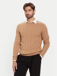BOSS Sweter H-Hetico 50549975 Beżowy Regular Fit. Brązowe kardigany męskie Boss, m, bez wzorów, z wełny, bez ramiączek. Za 889.99 zł.