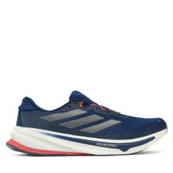 Buty do biegania adidas. Niebieskie buty do biegania męskie ADIDAS, bez wzorów, bez zapięcia, do biegania. Za 499.99 zł.