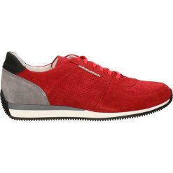 Półbuty TORINO. Czerwone eleganckie półbuty męskie Gino Rossi, ze skóry, sportowe. W wyprzedaży za 219.90 zł.