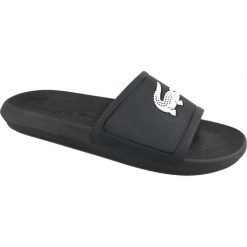 Czarne Klapki Lacoste Croco Slide 119 1 M 737CMA0018312. Czarne klapki i japonki męskie Lacoste, bez wzorów, z gumy. W wyprzedaży za 199.00 zł.