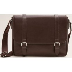 Mango Man - Torba Nassau. Brązowe torby męskie na ramię Mango Man, w paski, z materiału, casualowe, na ramię, małe. Za 229.90 zł.