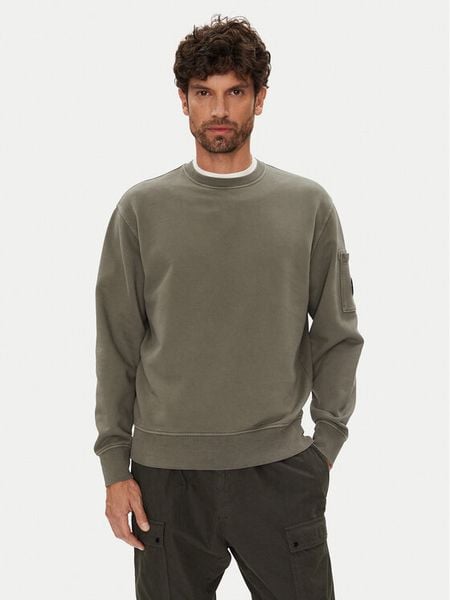 C.P. Company Bluza 19CMSS718A006372R Zielony Regular Fit. Zielone bluzy nierozpinane męskie C.P. Company, m, bez wzorów, z bawełny, bez ramiączek, bez kaptura. Za 849.99 zł.