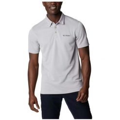 Koszulka polo męska Columbia Nelson Point Polo. Szare koszulki polo męskie Columbia, l, bez wzorów, bez kołnierzyka, bez ramiączek. Za 149.99 zł.