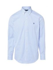 Polo Ralph Lauren Męska koszula casualowa - Custom Fit Mężczyźni Regular Fit Bawełna niebieski|biały w paski, L. Białe koszule męskie Polo Ralph Lauren, l, bez wzorów, z bawełny, bez kołnierzyka, bez ramiączek. Za 689.95 zł.