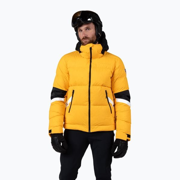 Kurtka narciarska męska Rossignol Daille Down. Żółte kurtki narciarskie i snowboardowe męskie Rossignol, na zimę, m, bez wzorów, bez kaptura, narciarskie. W wyprzedaży za 2,270.50 zł.