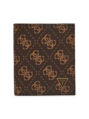 Guess Portfel SMVELE LEA22 Brązowy. Brązowe portfele męskie Guess, z aplikacjami, ze skóry. Za 249.99 zł.