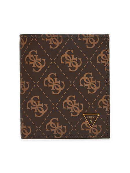 Guess Portfel SMVELE LEA22 Brązowy. Brązowe portfele męskie Guess, z aplikacjami, ze skóry. Za 269.99 zł.