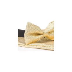 Marthu mucha GOLD m0220. Żółte krawaty i muchy męskie Marthu, w paski, z tkaniny, eleganckie. Za 89.00 zł.