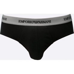 Emporio Armani Underwear - Slipy (2 pack). Czarne slipki męskie Emporio Armani, m, bez wzorów, z bawełny. W wyprzedaży za 89.90 zł.