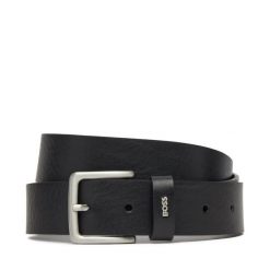 Pasek Męski BOSS. Czarne paski męskie Boss, bez wzorów. Za 249.99 zł.