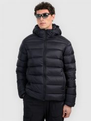 4F Kurtka puchowa trekkingowa z wypełnieniem naturalnym męska - czarna S. Czarne kurtki męskie 4f, m, bez wzorów, z puchu, bez ramiączek, bez kaptura. Za 799.99 zł.