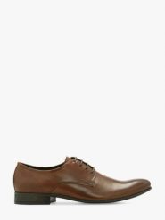 Brązowe półbuty męskie. Brązowe eleganckie półbuty męskie Ryłko, ze skóry, bez obcasa, bez zapięcia. Za 499.99 zł.