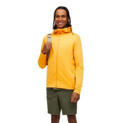 Bluza Peak Performance męska Rider Tech Zip Hood pomarańczowa - XXL. Brązowe bluzy nierozpinane męskie Peak Performance, m, bez wzorów, bez ramiączek, bez kaptura. W wyprzedaży za 599.00 zł.
