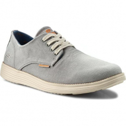 Półbuty SKECHERS - Borges 64629/LTGY Light Gray. Szare codzienne półbuty męskie Skechers, z materiału, eleganckie. W wyprzedaży za 219.00 zł.