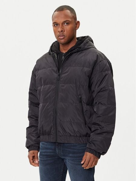 Versace Jeans Couture Kurtka puchowa 79GAUD17 CQ22D Czarny Regular Fit. Czarne kurtki męskie Versace Jeans Couture, m, bez wzorów, z jeansu, bez ramiączek, bez kaptura. Za 1,019.00 zł.