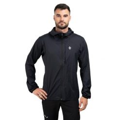 Kurtka softshell męska Black Diamond Alpine Start Hoody. Czarne kurtki męskie Black Diamond, m, bez wzorów, z softshellu, sportowe, bez ramiączek, bez kaptura. Za 609.88 zł.