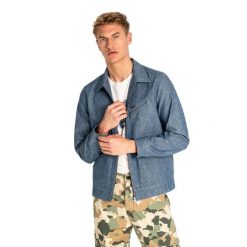 LEE 191J JACKET MĘSKA KURTKA JEANSOWA CHAMBRAY L191CMFE 112105722. Niebieskie kurtki męskie Lee, l, bez wzorów, z jeansu, bez ramiączek, bez kaptura. Za 249.99 zł.