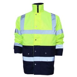 Dwukolorowa Kurtka Unisex HiVis 2 Band. Niebieskie kurtki męskie YOKO, xl, bez wzorów, sportowe, bez ramiączek, bez kaptura. Za 279.99 zł.