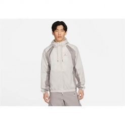 Kurtka uniwersalna męska Nike Air Jordan Essentials Woven. Szare kurtki męskie Nike, m, bez wzorów, z syntetyku, klasyczne, bez ramiączek, z kapturem. Za 529.99 zł.