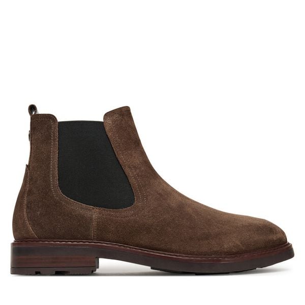 Sztyblety Pepe Jeans. Brązowe sztyblety męskie Pepe Jeans, z jeansu, bez obcasa, bez zapięcia. Za 359.99 zł.