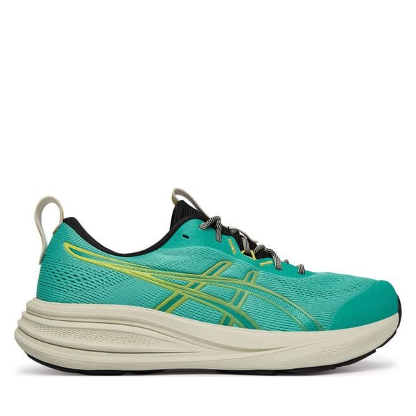 Buty do biegania Asics. Zielone buty do biegania męskie Asics, bez wzorów, bez zapięcia, do biegania. Za 489.99 zł.