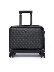 Guess Walizka kabinowa TMVELO P5143 Czarny. Czarne walizki męskie Guess, z aplikacjami, z syntetyku. Za 639.99 zł.