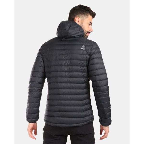 Kurtka puchowa Kilpi Pyramiden. Czarne kurtki męskie Kilpi, xl, bez wzorów, z nylonu, sportowe, bez ramiączek, bez kaptura. Za 731.89 zł.