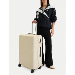 Walizka duża Reebok. Brązowe walizki męskie Reebok, bez wzorów, duże. Za 349.99 zł.