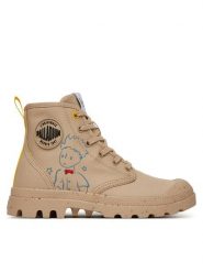 Palladium Trapery Pampa-Petit Prince 74449-286-M Beżowy. Brązowe buty zimowe męskie Palladium, bez wzorów, z materiału, bez obcasa, bez zapięcia. Za 399.99 zł.