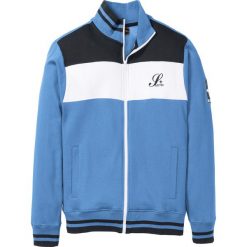 Bluza rozpinana bonprix niebiesko-czarno-biały z nadrukiem. Bluzy rozpinane męskie marki bonprix. Za 99.99 zł.