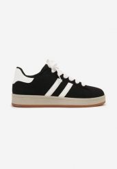 Czarno-Białe Buty Sportowe Sneakersy z Paskami z Boku Riliannea. Czarne buty sportowe na co dzień męskie Born2be, m, bez wzorów, klasyczne, bez ramiączek, bez kaptura, trekkingowe. Za 89.99 zł.