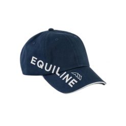 Czapka z daszkiem Equiline New Logo Charlie. Niebieskie czapki męskie EQODE BY EQUILINE, bez wzorów, sportowe. Za 242.50 zł.