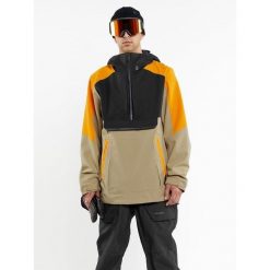 Kurtka snowboardowa męska Volcom Brighton Pullover. Brązowe kurtki narciarskie i snowboardowe męskie Volcom, na zimę, l, bez wzorów, bez kaptura, narciarskie. W wyprzedaży za 995.15 zł.