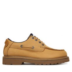 Półbuty Tommy Jeans. Żółte codzienne półbuty męskie Tommy Jeans, bez wzorów, z jeansu, bez obcasa, bez zapięcia. Za 569.99 zł.