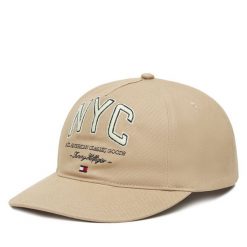 Czapka z daszkiem Tommy Hilfiger. Brązowe czapki męskie Tommy Hilfiger, bez wzorów. Za 169.99 zł.