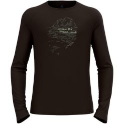 Koszulka z długim rękawem trekkingowa męska Odlo ASCENT MERINO 200. Czarne bielizna termoaktywna męska Odlo, m, bez wzorów, bez ramiączek, narciarskie. W wyprzedaży za 297.65 zł.