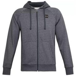 Bluza sportowa męska Under Armour Rival Fleece FZ Hoodie. Szare bluzy nierozpinane męskie Under Armour, m, bez wzorów, casualowe, bez ramiączek, bez kaptura. Za 189.99 zł.