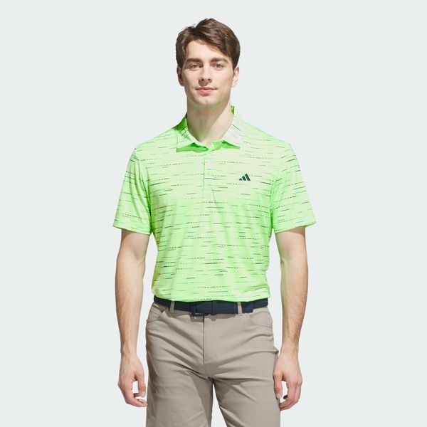 Koszulka Ultimate365 Mesh Glimmer Print Polo. Zielone koszulki polo męskie ADIDAS, l, bez wzorów, z meshu, sportowe, bez kołnierzyka, bez ramiączek. Za 279.00 zł.