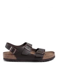 Birkenstock Sandały Milano Bs 0034101 Brązowy. Brązowe sandały męskie Birkenstock, ze skóry, bez zapięcia. Za 389.99 zł.