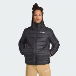 Kurtka ocieplana Terrex Multi Essentials. Czarne kurtki męskie ADIDAS, l, bez wzorów, z puchu, sportowe, bez ramiączek, bez kaptura. Za 399.00 zł.