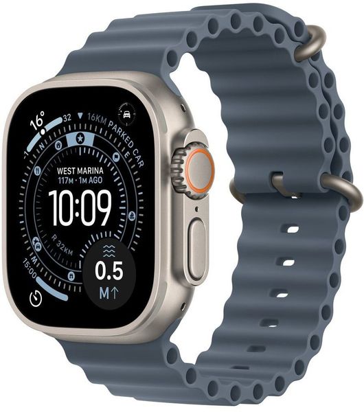 Smartwatch Apple Watch Ultra 3 GPS + Cellular 49mm Natural Titanium / Ocean Band Niebieski (MEWH4ET/A). Niebieskie zegarki smartwatch Apple. Za 3,830.99 zł.