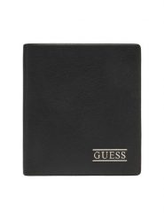 Guess Portfel SMNEBR LEA18 Czarny. Czarne portfele męskie Guess, z aplikacjami, ze skóry. Za 259.99 zł.