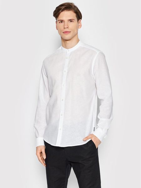 Only & Sons Koszula Caiden 22019173 Biały Slim Fit. Białe koszule męskie Only & Sons, m, bez wzorów, z bawełny, bez kołnierzyka, bez ramiączek. Za 109.99 zł.